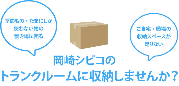 岡崎シビコのトランクルームに収納しませんか